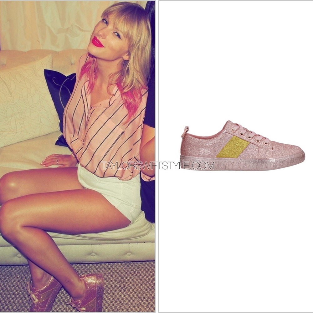 Opening Ceremony Pink and Gold Sneakers - Lover Era!